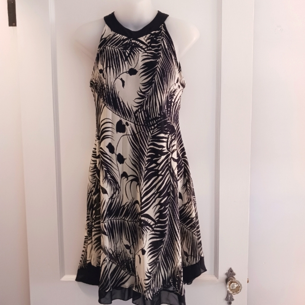 Black And White Print Dress